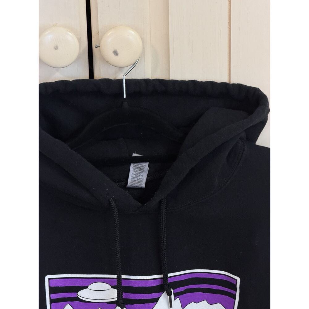 Black with Purple Paranormal Graphic on Gildan Hoodie Size 2XL - Picture 4 of 6